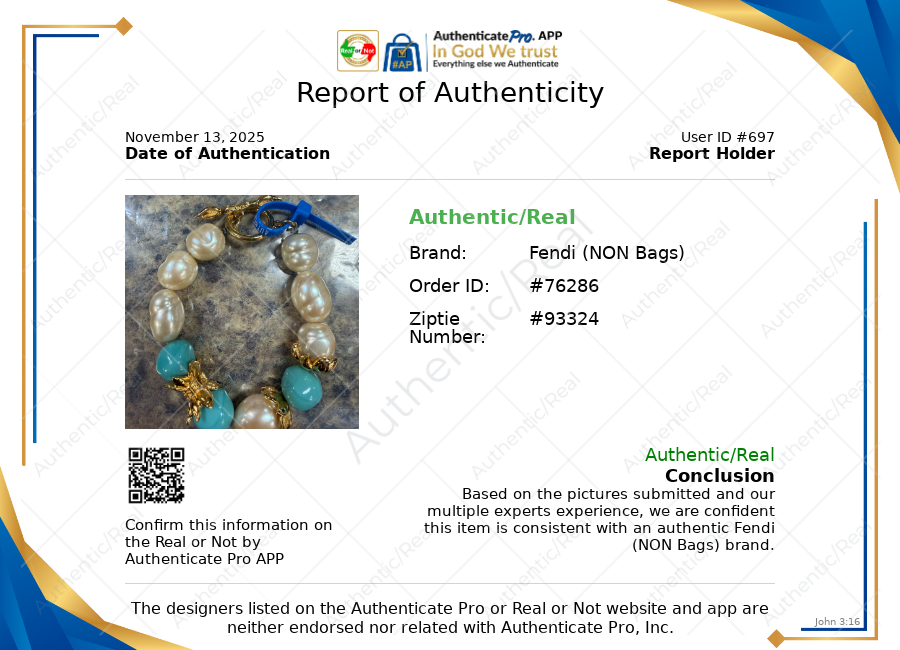 Bracelet Luxury Designer By Fendi