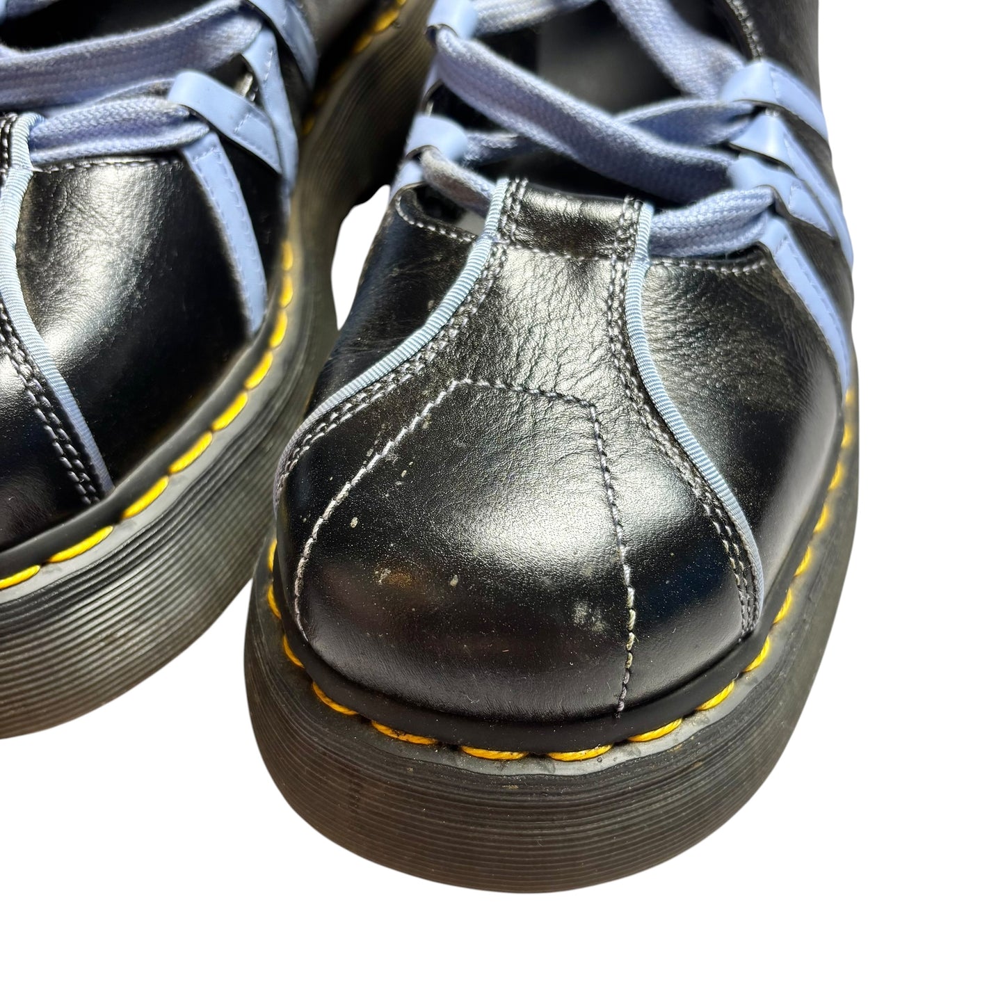 Shoes Heels Platform By Dr Martens In Black & Blue, Size: 10