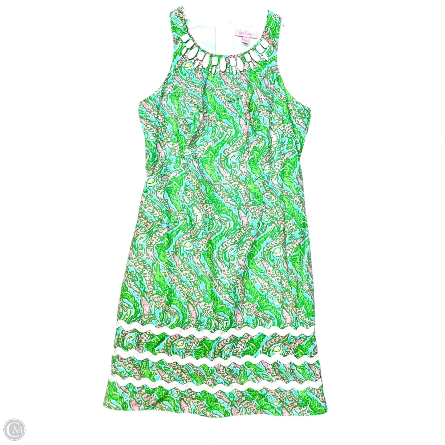 Dress Designer By Lilly Pulitzer In Green White, Size: Xs