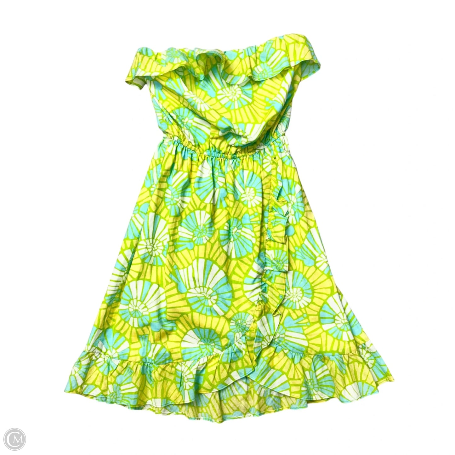 Dress Designer By Lilly Pulitzer In Green & Yellow, Size: Xs
