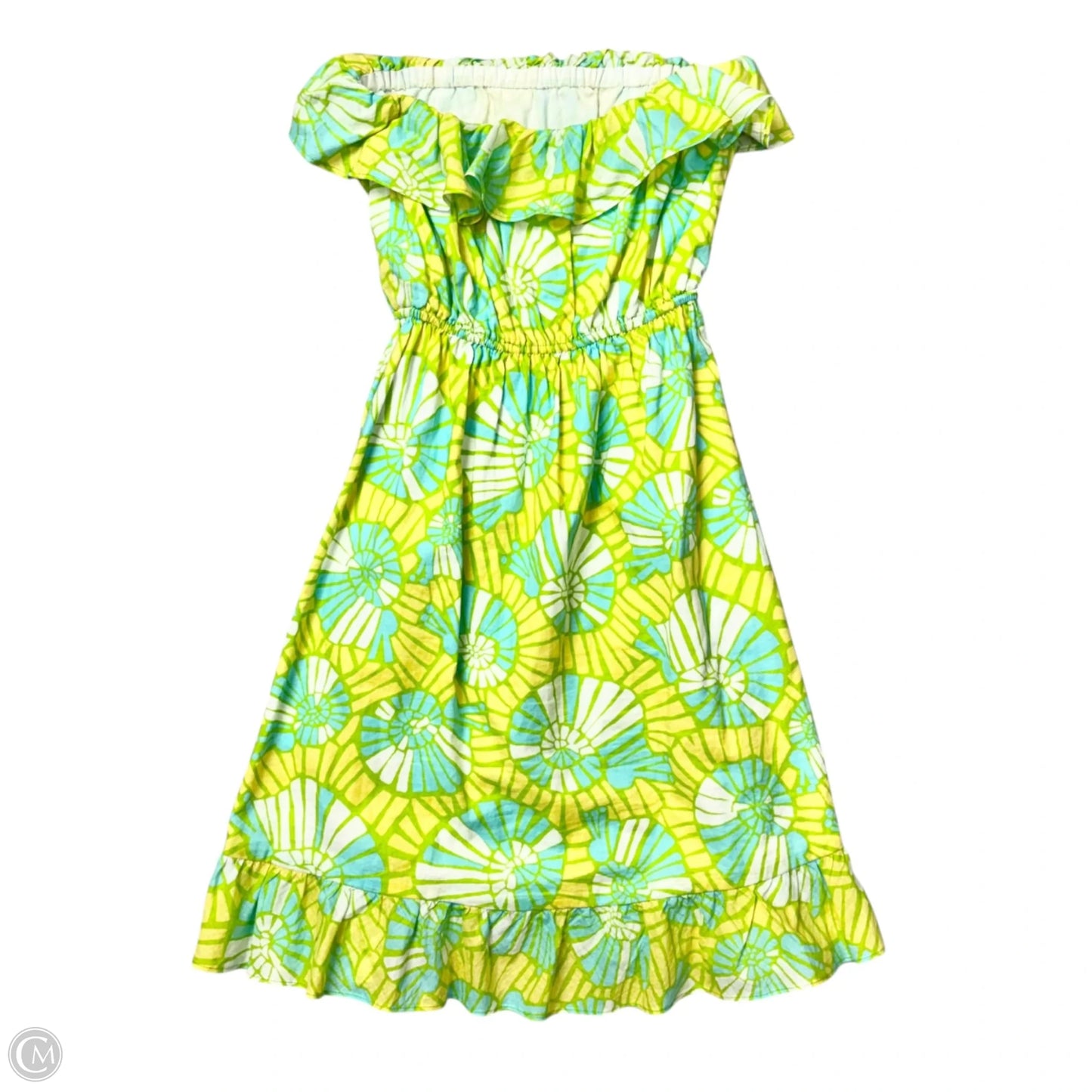 Dress Designer By Lilly Pulitzer In Green & Yellow, Size: Xs
