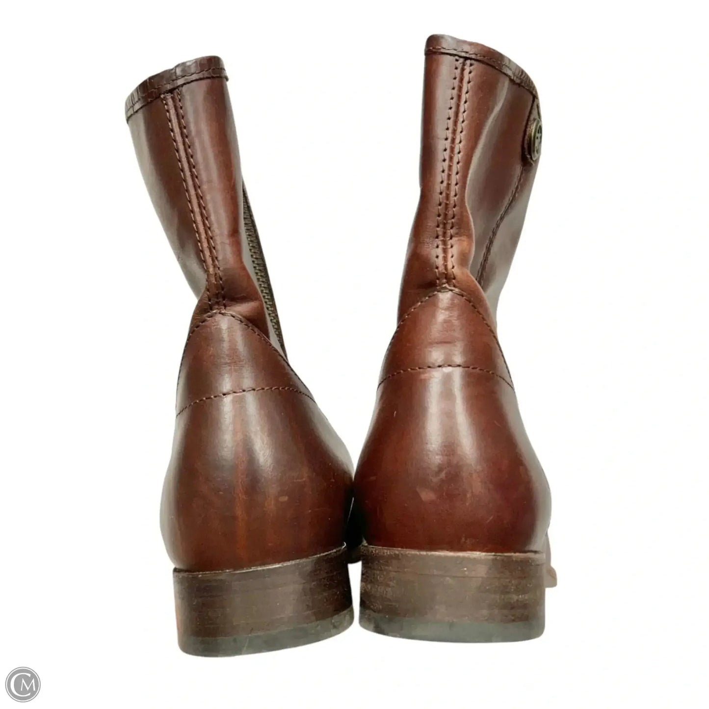 Boots Designer By Frye In Brown, Size: 9.5