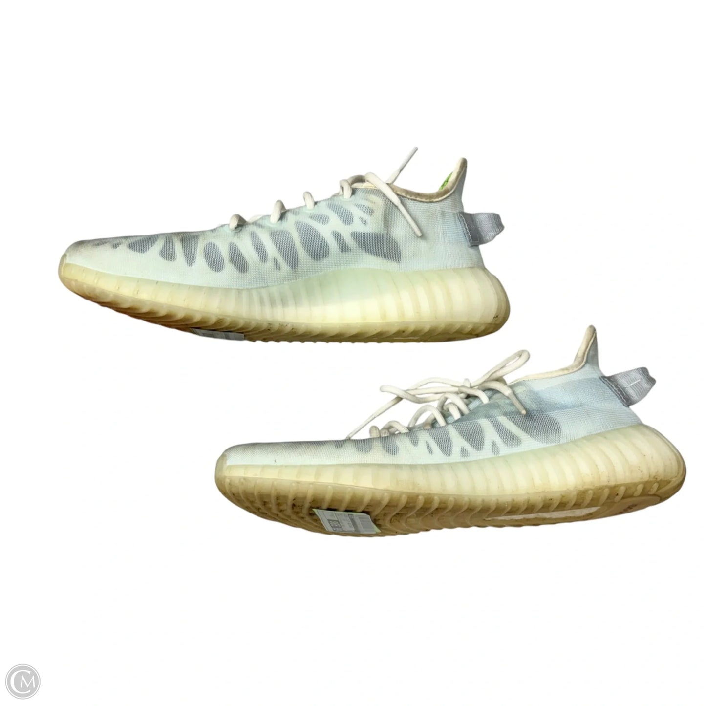 Shoes Luxury Designer By Yeezy In Blue & Cream, Size: 9.5