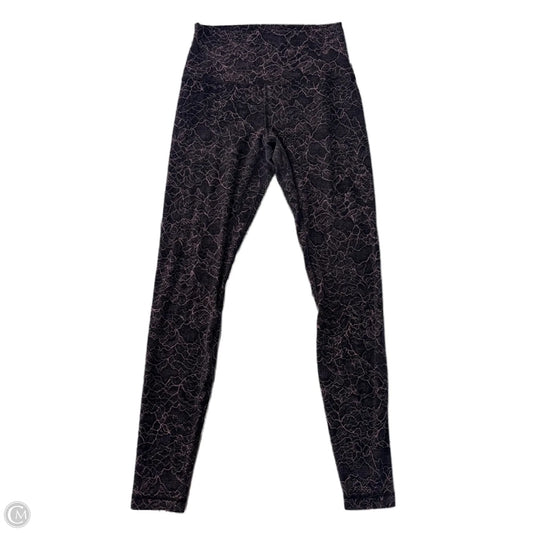 Athletic Leggings By Lululemon In Black & Pink, Size: S