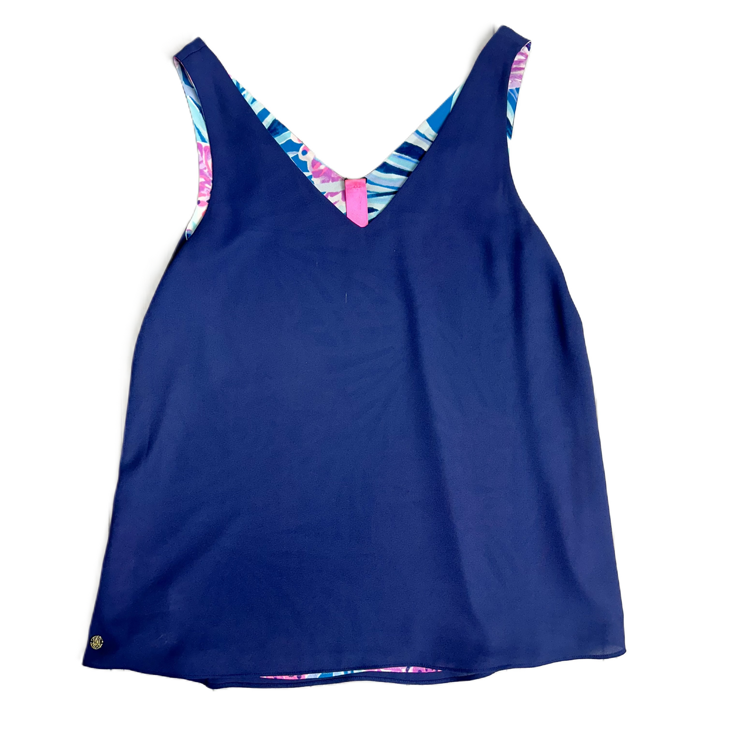 Top Sleeveless Designer By Lilly Pulitzer In Blue & Purple, Size: Xs