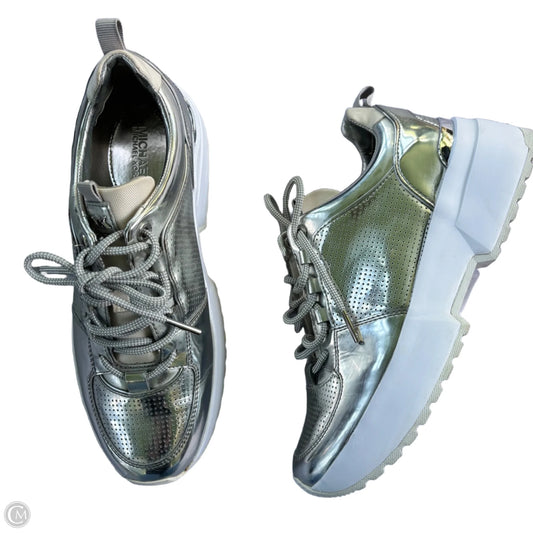 Shoes Sneakers By Michael By Michael Kors In Silver, Size: 8