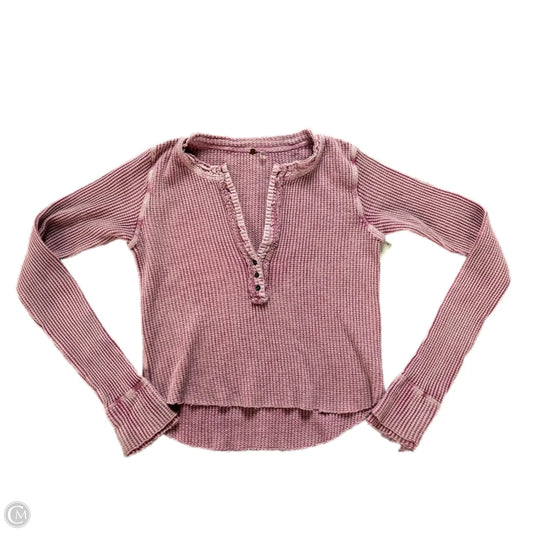 Top Long Sleeve By Free People In Purple, Size: S