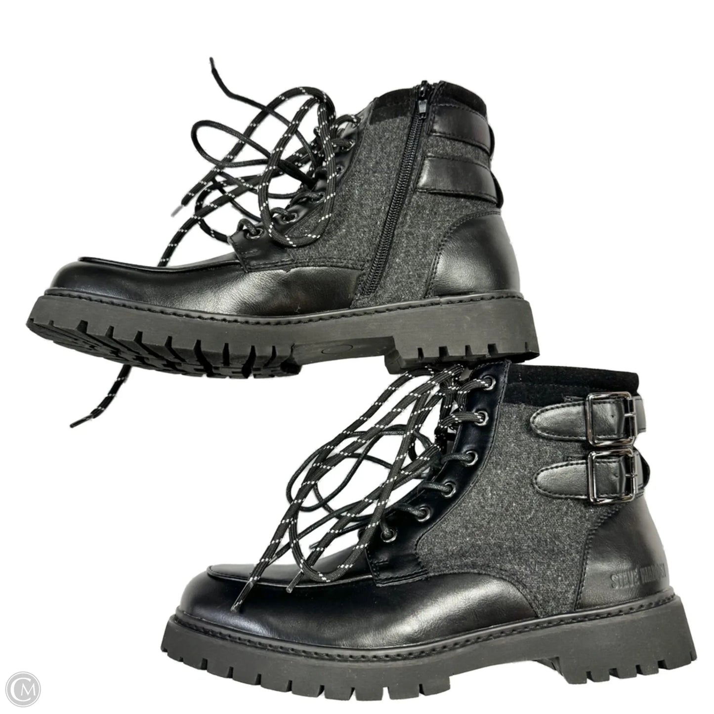 Boots Combat By Steve Madden In Black, Size: 9.5