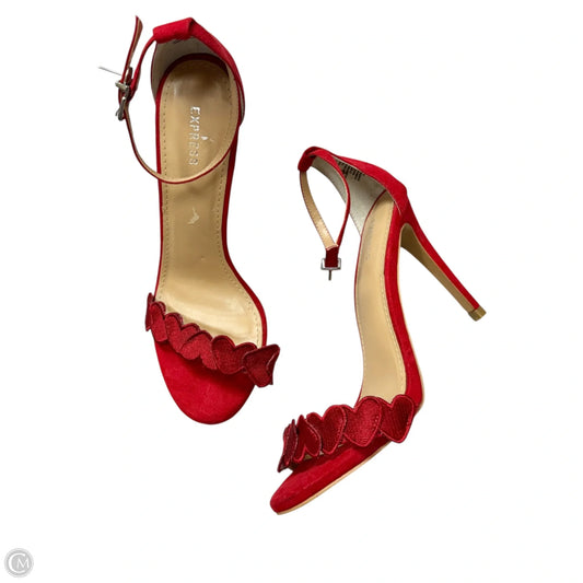 Sandals Heels Stiletto By Express In Red, Size: 8