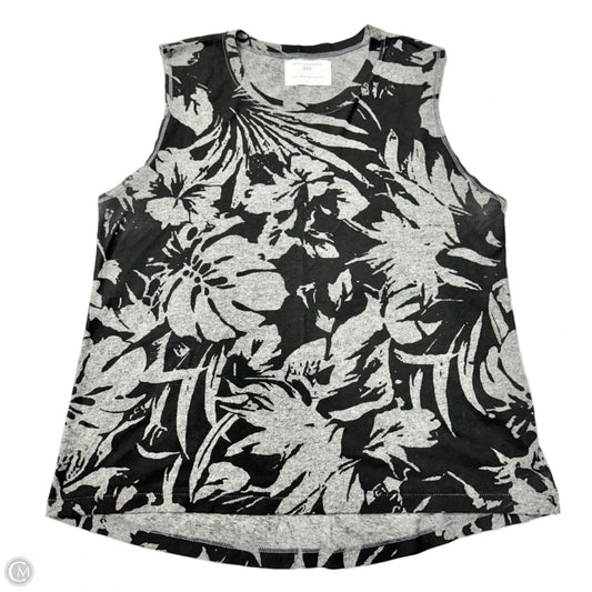 Top Sleeveless By Sol Angeles In Black & Grey, Size: L