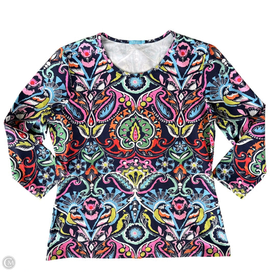 Top 3/4 Sleeve By J Mclaughlin In Multi-colored, Size: L