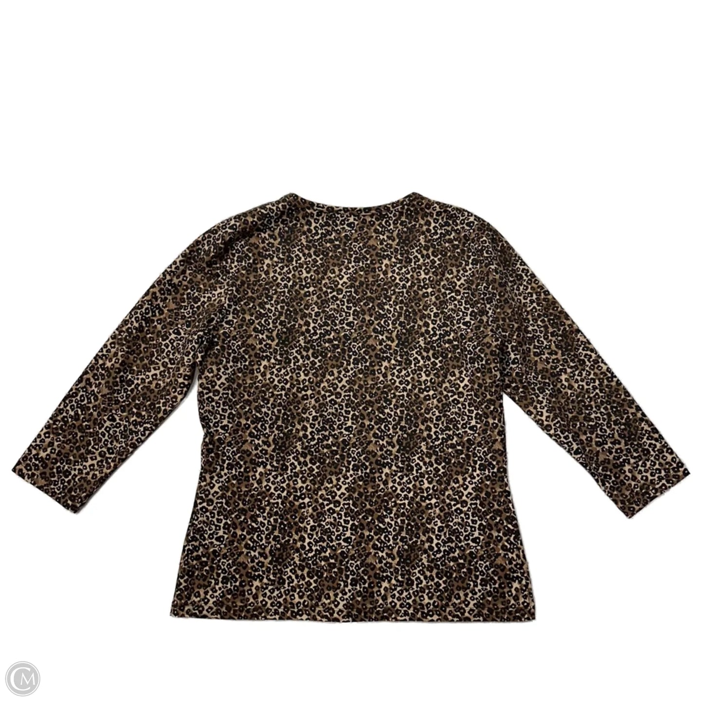 Top 3/4 Sleeve By J Mclaughlin In Animal Print, Size: L