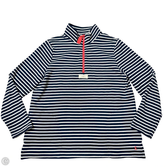 Sweatshirt Collar By Joules In Striped Pattern, Size: M