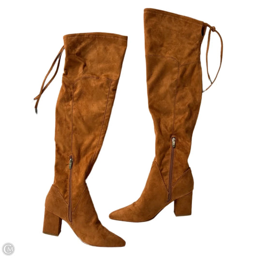 Boots Knee Heels By Marc Fisher In Tan, Size: 8