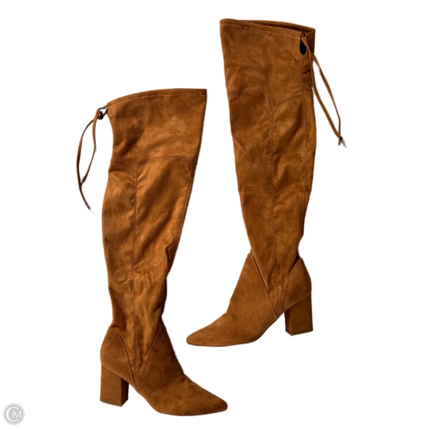 Boots Knee Heels By Marc Fisher In Tan, Size: 8