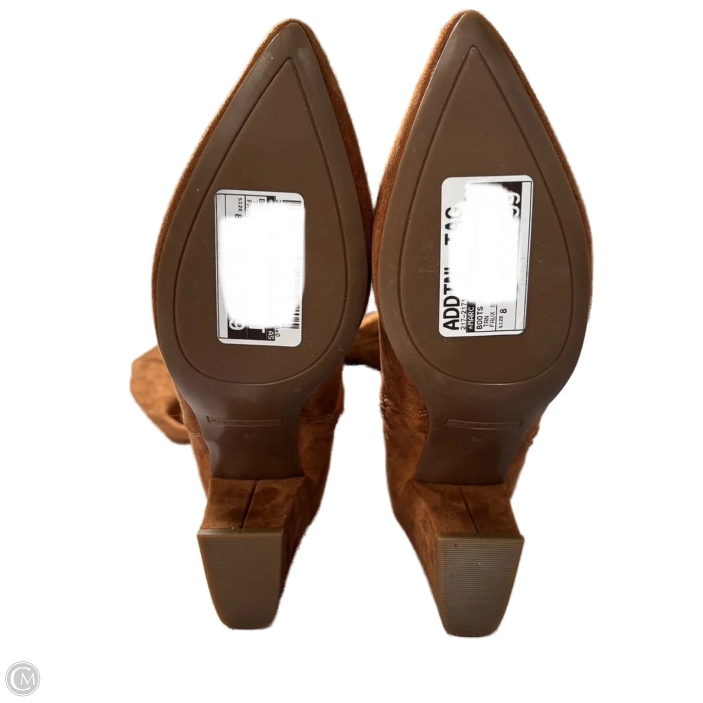 Boots Knee Heels By Marc Fisher In Tan, Size: 8