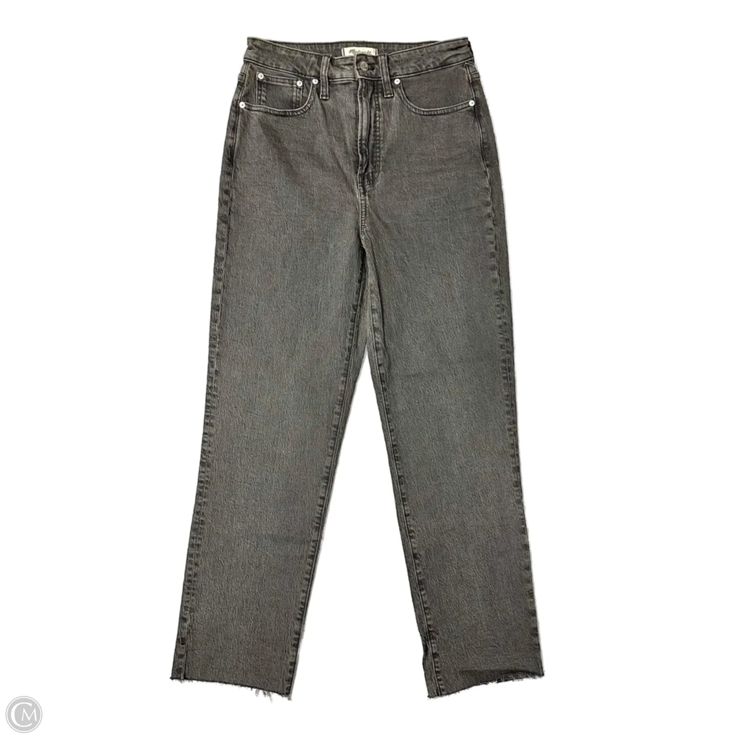 Jeans Straight By Madewell In Black Denim, Size: 6l