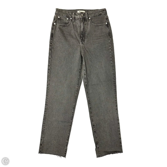 Jeans Straight By Madewell In Black Denim, Size: 6l