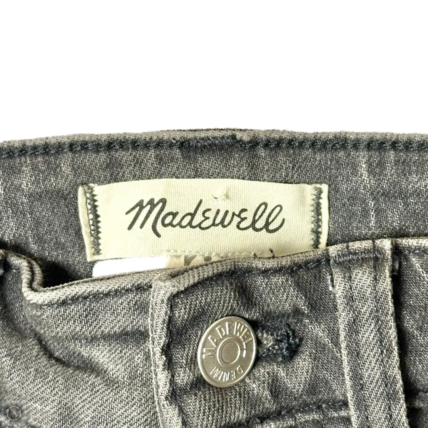 Jeans Straight By Madewell In Black Denim, Size: 6l