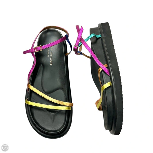 Sandals Designer By Kurt Geiger In Rainbow Print, Size: 10