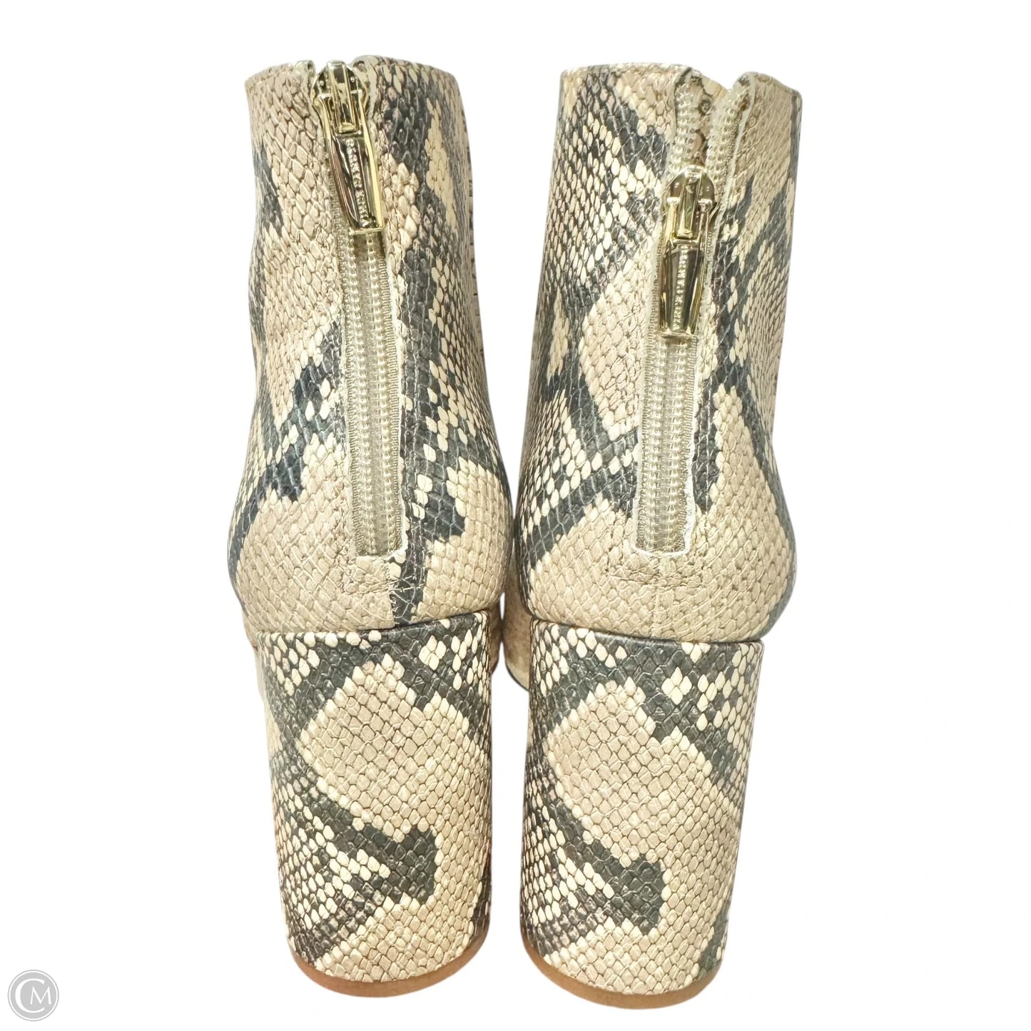 Boots Ankle Heels By Vince Camuto In Snakeskin Print, Size: 10