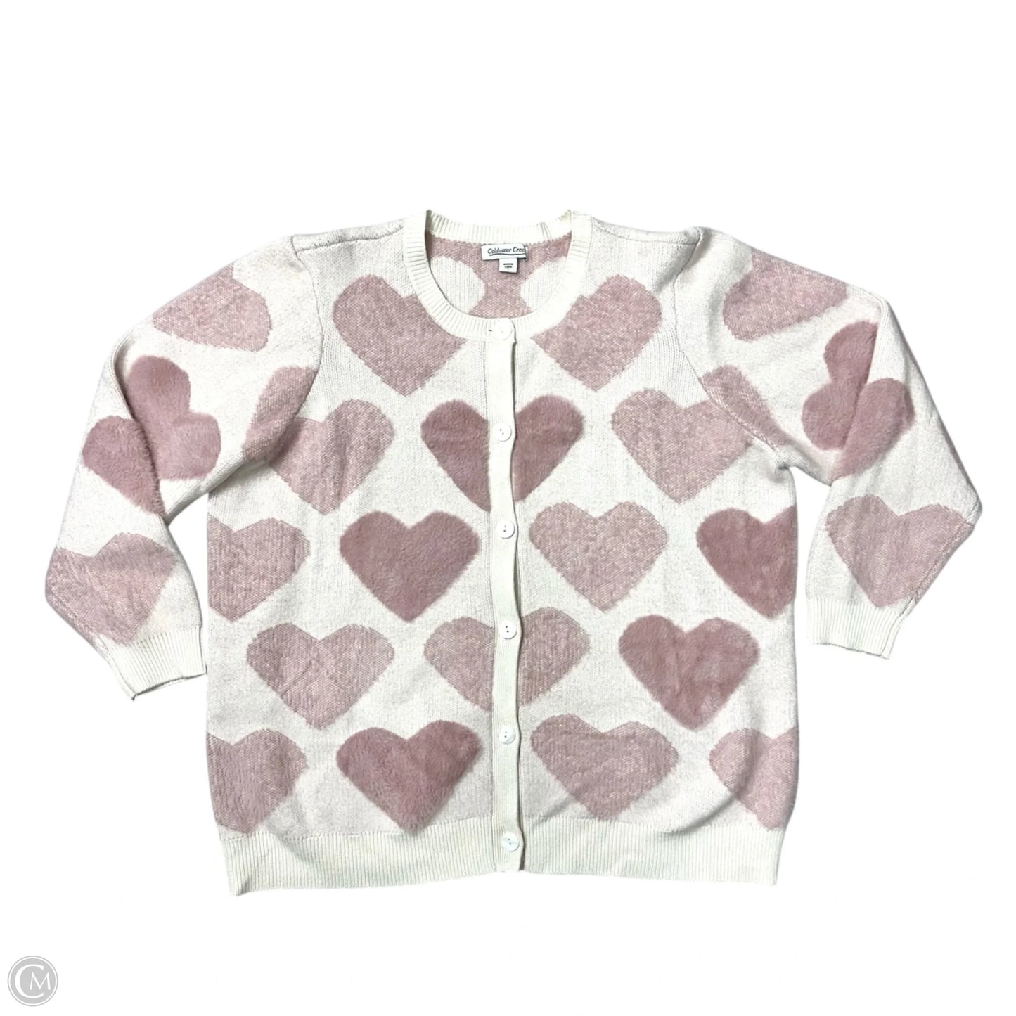 Sweater Cardigan By Coldwater Creek In Pink, Size: 1x