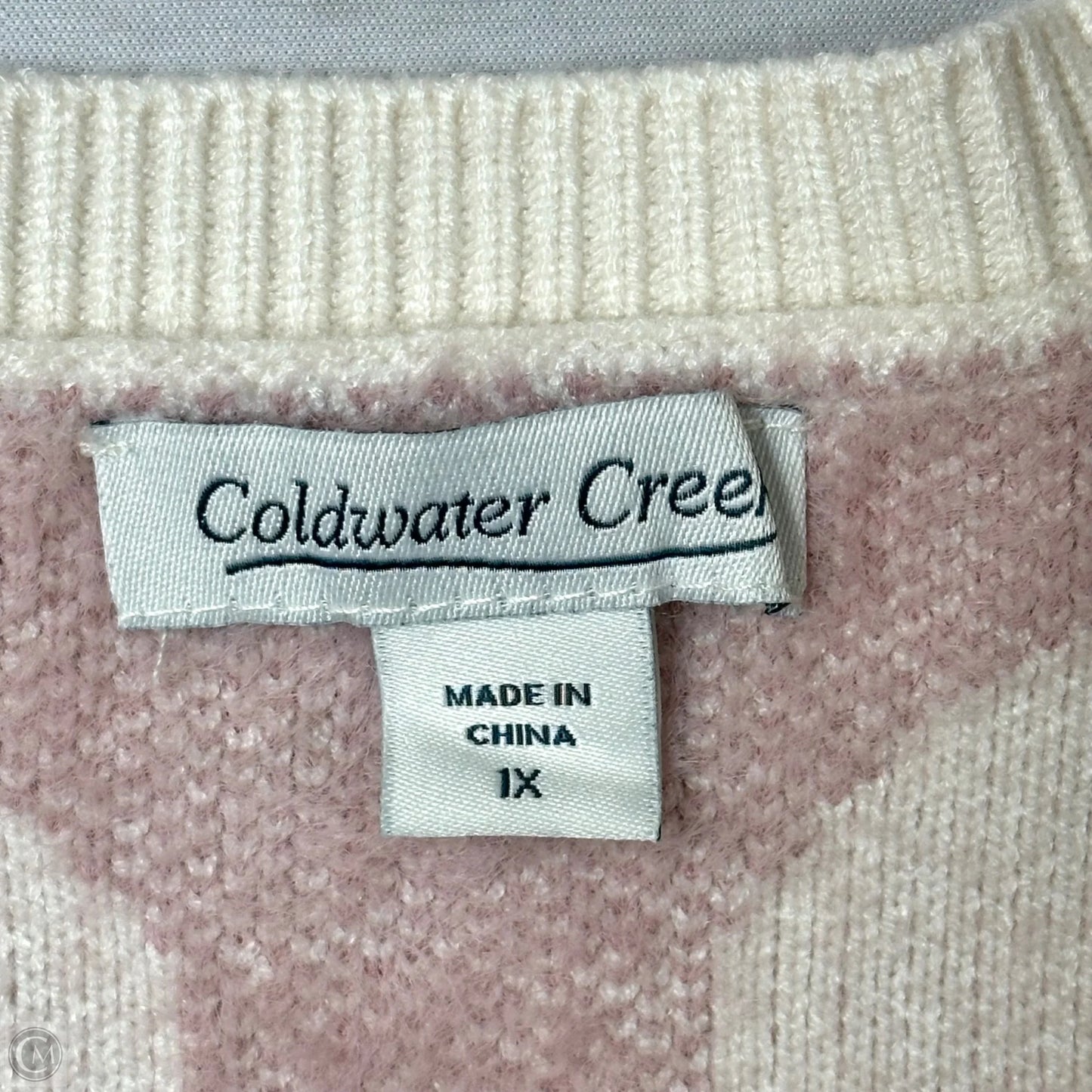 Sweater Cardigan By Coldwater Creek In Pink, Size: 1x
