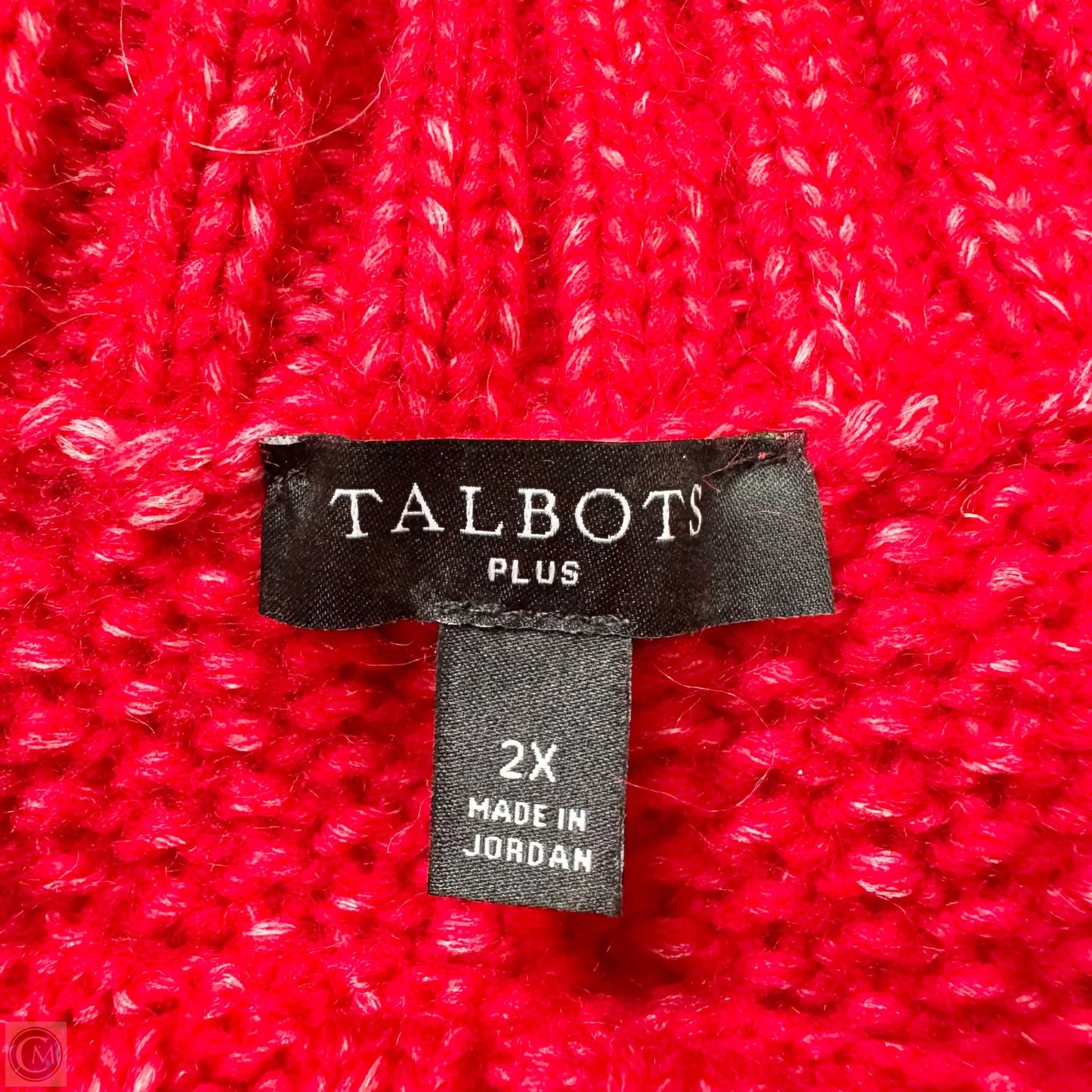 Sweater By Talbots In Red, Size: 2x