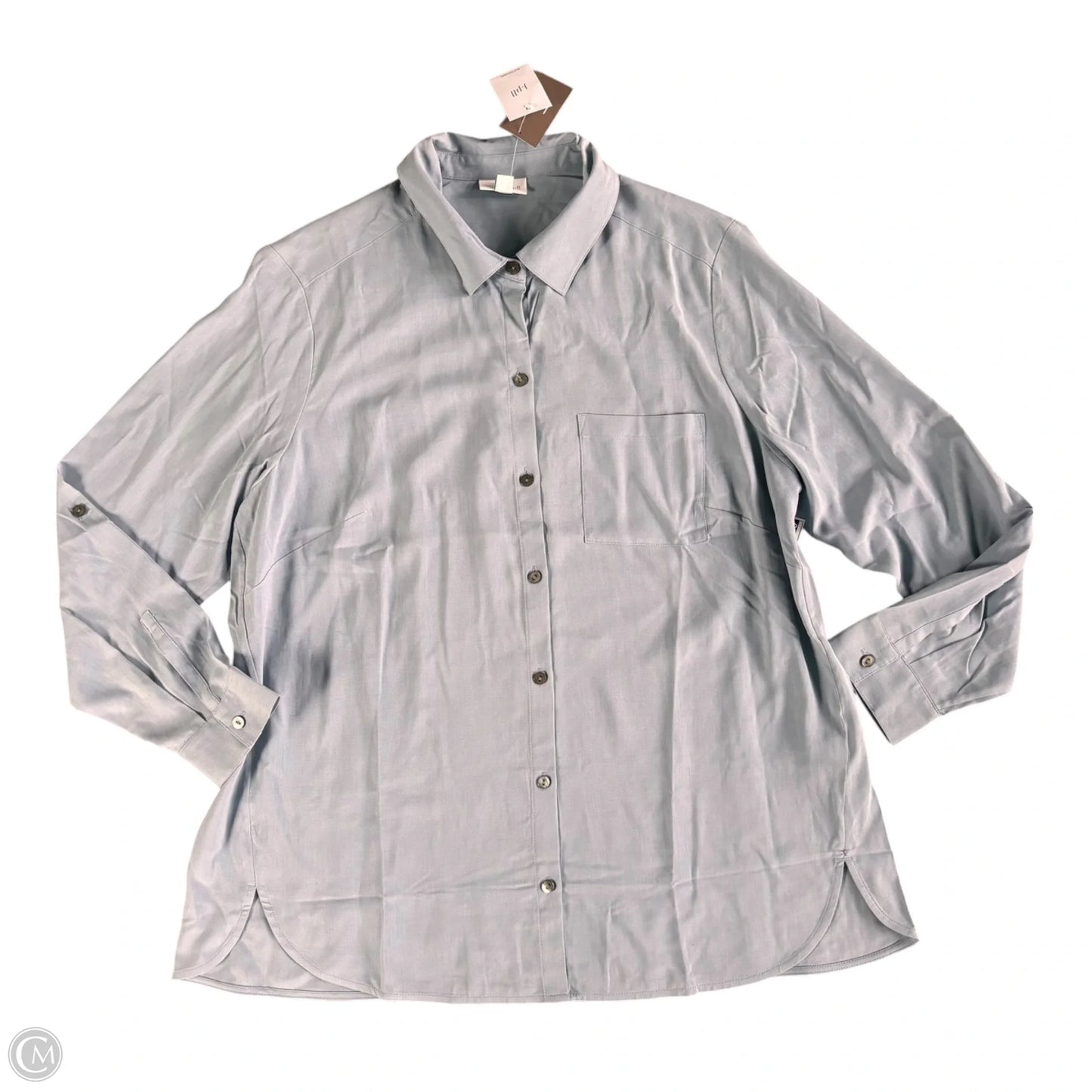 Top Long Sleeve By J. Jill In Blue, Size: 1x