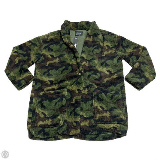 Jacket Faux Fur & Sherpa By Stoosh In Camouflage Print, Size: M