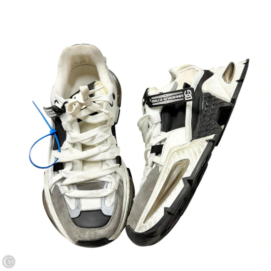 Shoes Luxury Designer By Dolce And Gabbana In Black & White, Size: 10.5