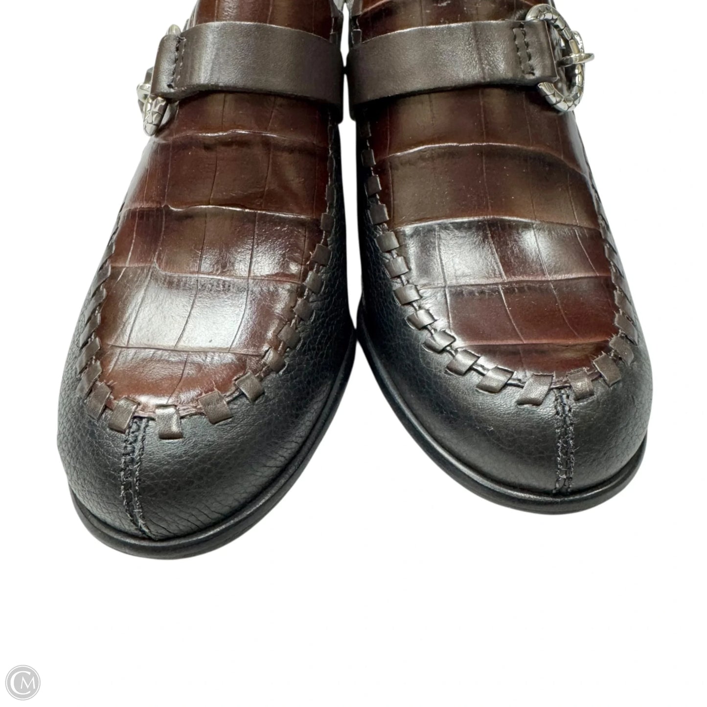 Shoes Heels Block By Brighton In Black & Brown, Size: 6.5