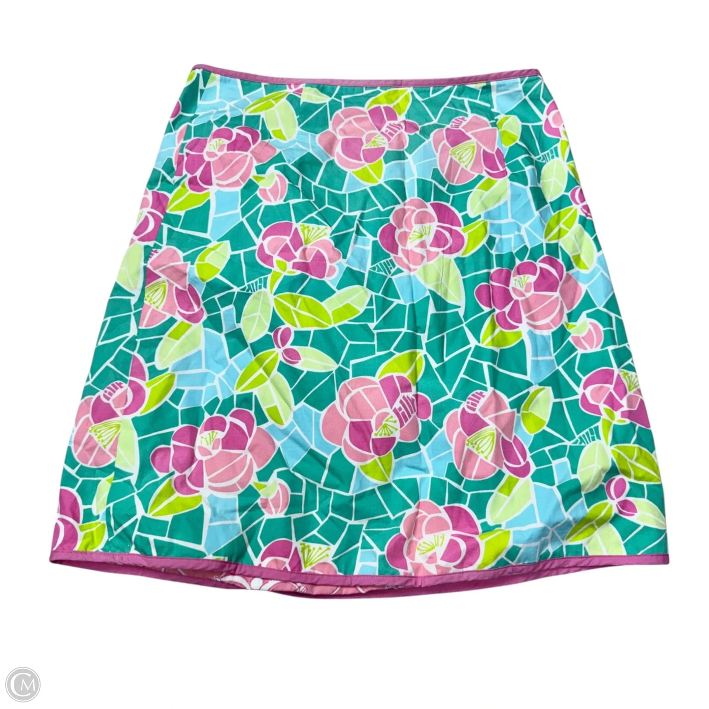 Skirt Designer By Lilly Pulitzer In Green & Pink, Size: 6