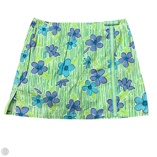 Skort Designer By Lilly Pulitzer In Blue & Green, Size: 8