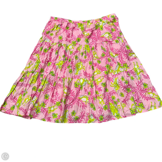 Skirt Designer By Lilly Pulitzer In Green & Pink, Size: M