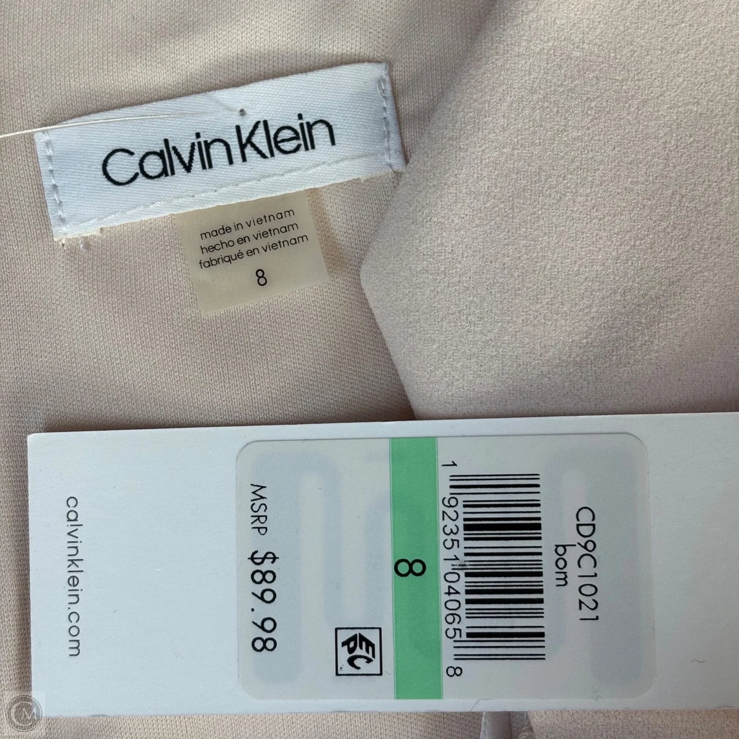 Dress Work By Calvin Klein In Peach, Size: M