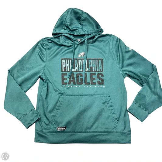 Athletic Sweatshirt Hoodie By Nfl In Green, Size: L