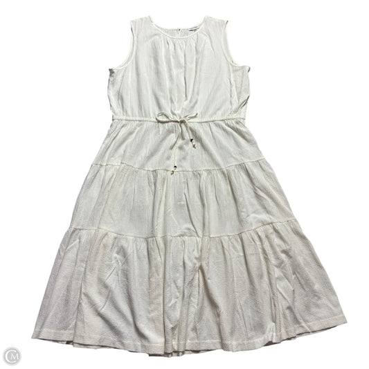 Dress Casual Maxi By Calvin Klein In Ivory, Size: 3x