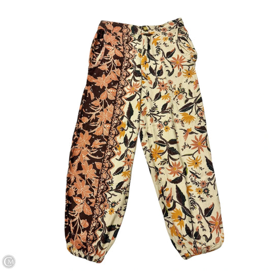 Pants Joggers By Anthropologie In Floral Print, Size: Xsp