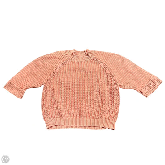 Sweater Short Sleeve By Maeve In Peach, Size: M