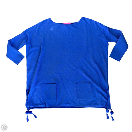 Top 3/4 Sleeve Designer By Lilly Pulitzer In Blue, Size: Xs