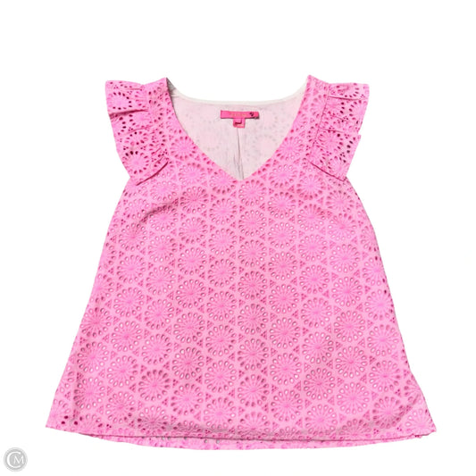 Top Sleeveless Designer By Lilly Pulitzer In Pink, Size: S