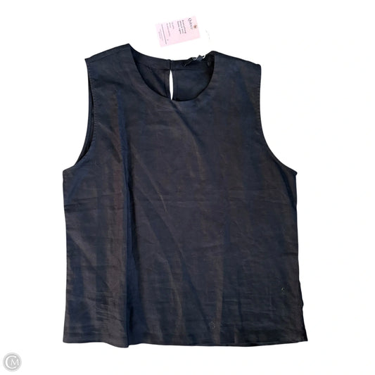 Top Sleeveless By Quince In Black, Size: M