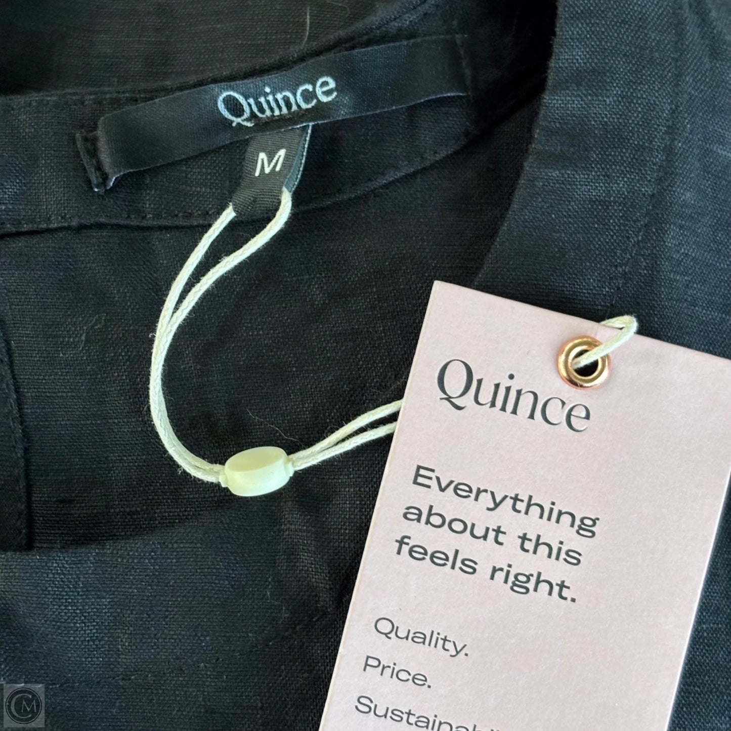 Top Sleeveless By Quince In Black, Size: M