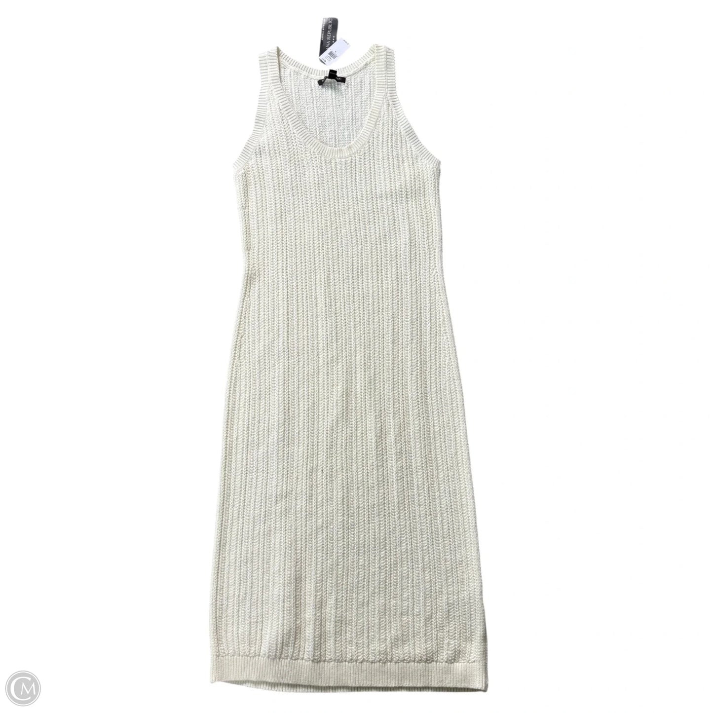 Dress Casual Midi By Banana Republic In Ivory, Size: S