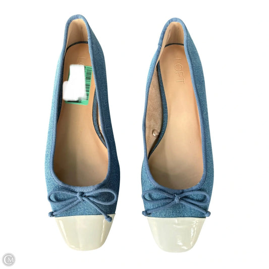 Shoes Flats By Loft In Blue Denim, Size: 10