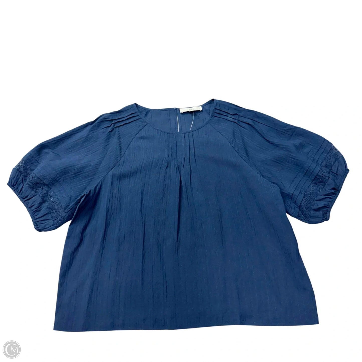 Top Short Sleeve By Loft In Navy, Size: Xl