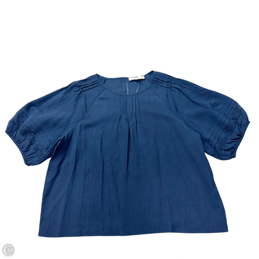 Top Short Sleeve By Loft In Navy, Size: Xl