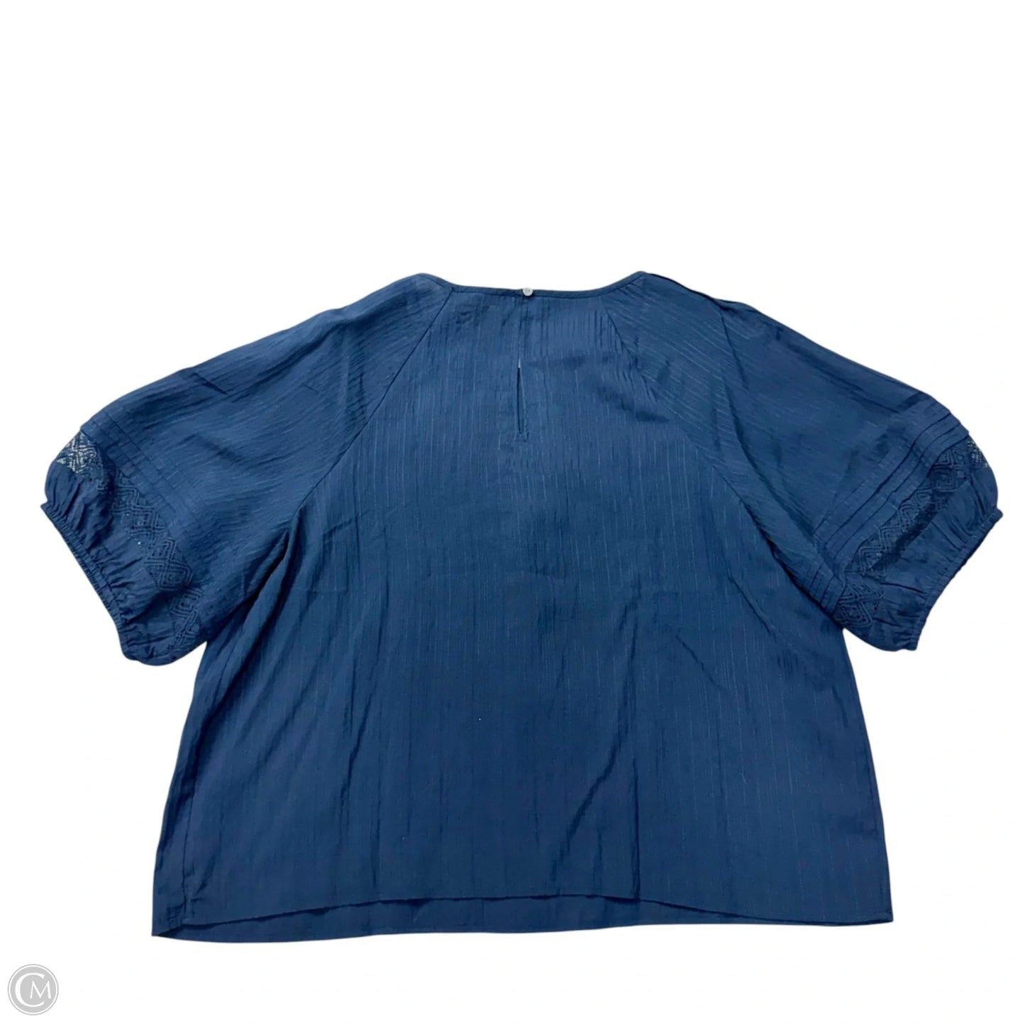 Top Short Sleeve By Loft In Navy, Size: Xl