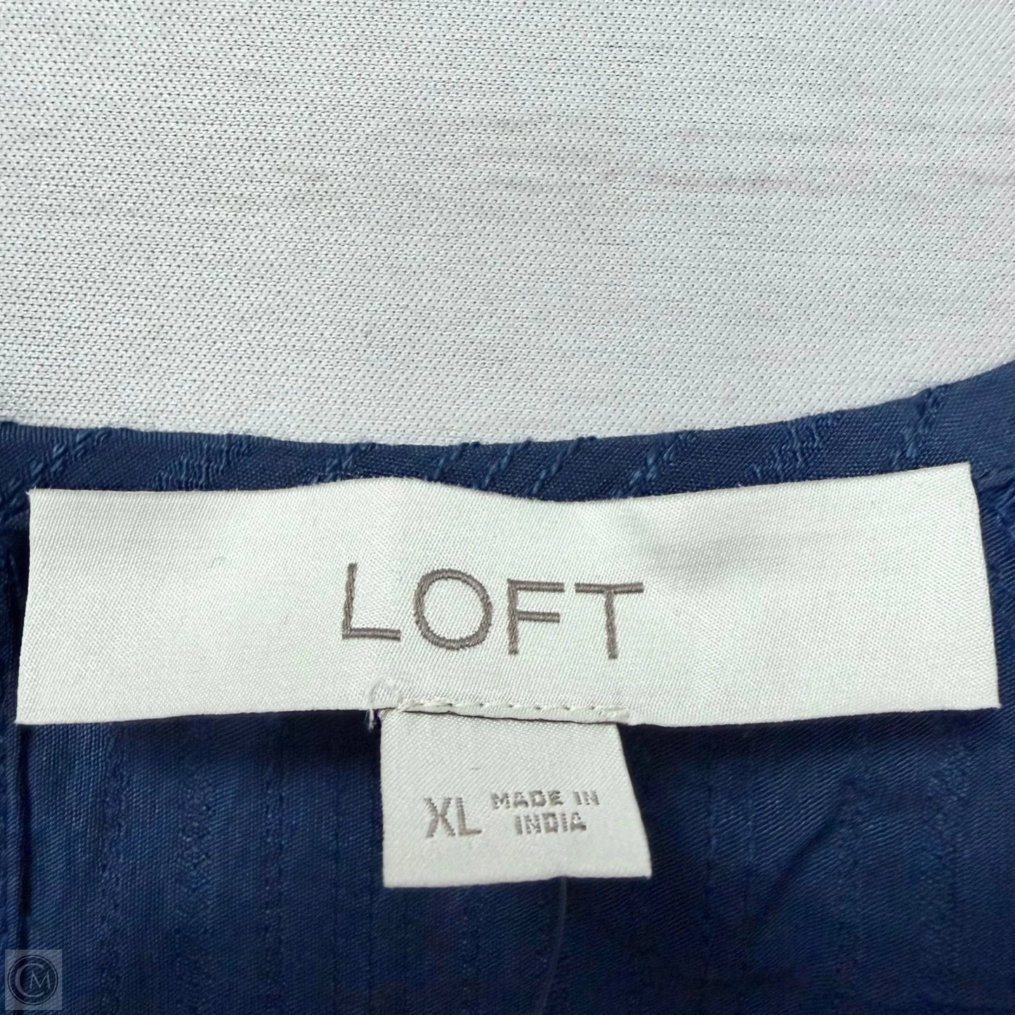 Top Short Sleeve By Loft In Navy, Size: Xl